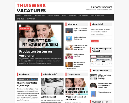 Thuiswerk Vacatures