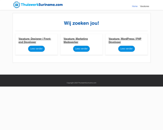 Thuiswerk in Suriname Logo